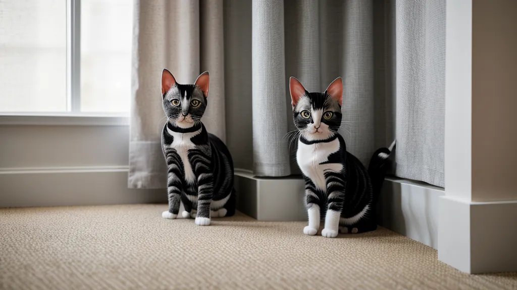 Contrôle de la propreté du sol autour d'un bac à litière à bords hauts pour chat qui urine debout