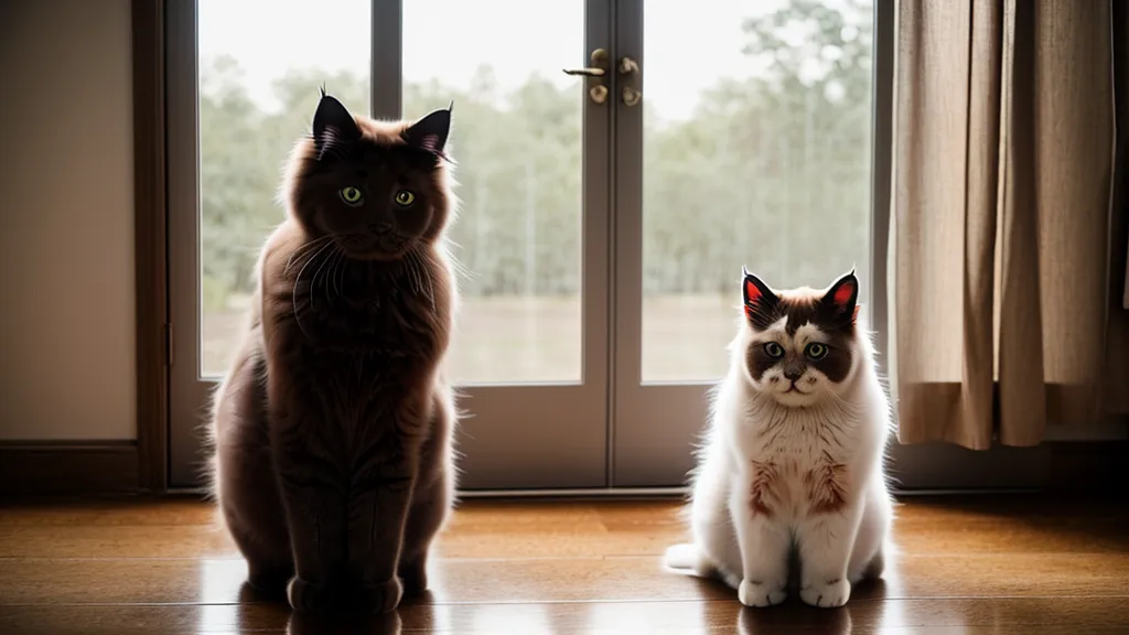 Chat montrant des signes d'agacement avec les oreilles en arrière et la queue qui bouge.