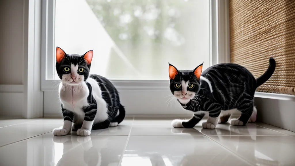 Gros plan des pattes d'un chat contre le cadre d'une porte en bois, illustrant les griffades nocturnes typiques de ce comportement