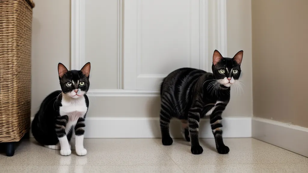 Griffes de chat plantées dans un tissu texturé, geste de griffade sur un rideau de salon