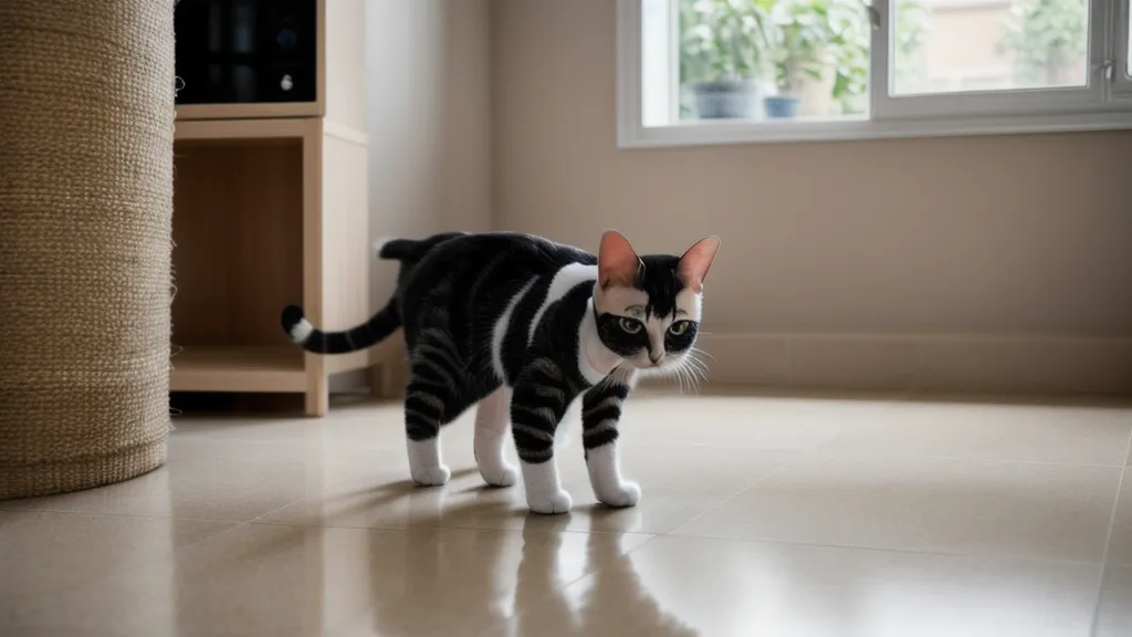Pattes d'un chat près d'une litière propre, un repère essentiel de propreté pour limiter le marquage urinaire