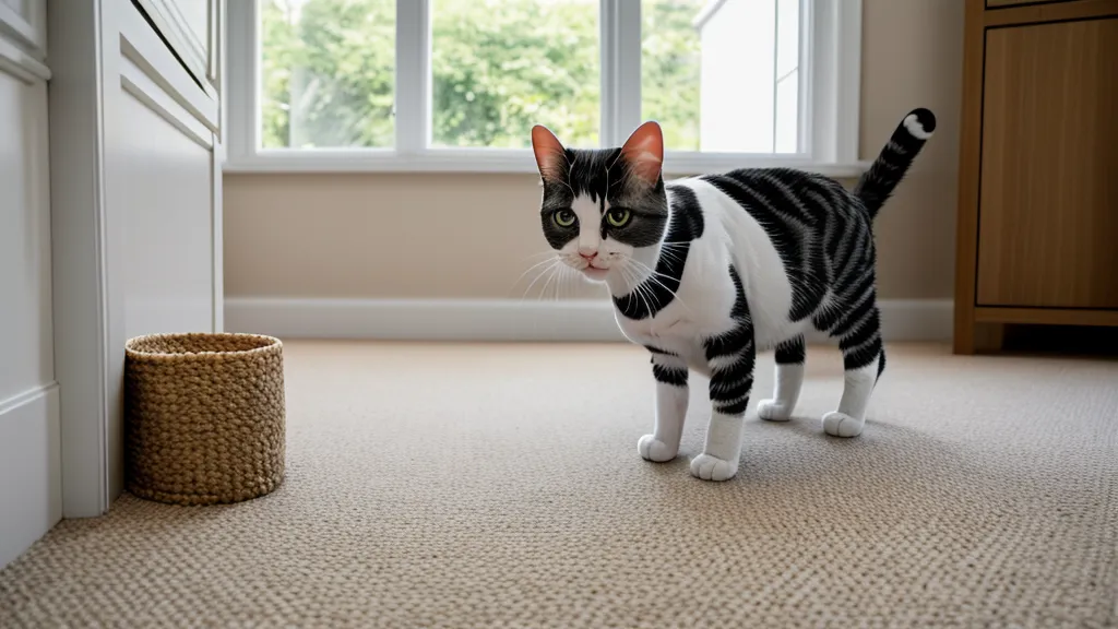 Chat observé à la maison pour mieux comprendre son comportement félin et arrêter les pipis hors du bac
