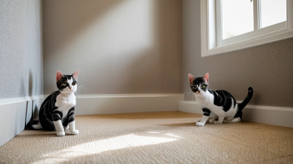 Bac à litière ouvert et spacieux installé dans un coin calme de l'appartement, favorisant la propreté et le bien-être du chat