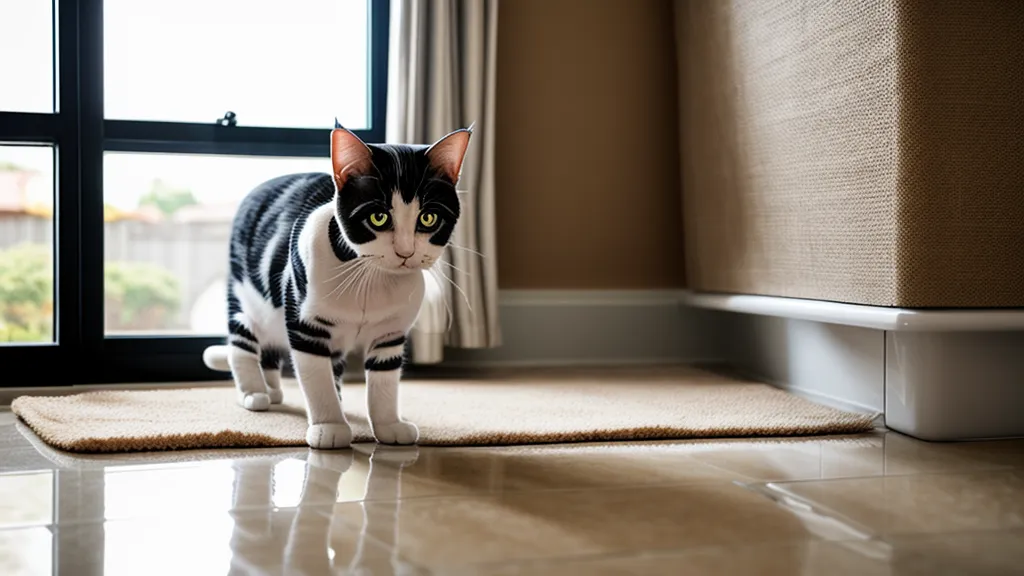 Stress félin et marquage de territoire : patte de chat posée sur un parquet ancien après un déménagement