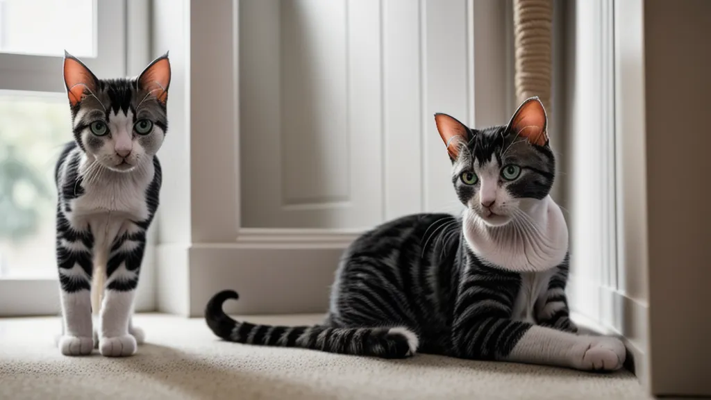 Solution propreté chat contre le marquage urinaire : entrée d'appartement avec meuble à chaussures fermé