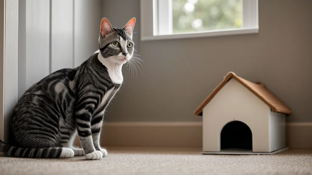 Texture moelleuse d'une couette, une des raisons pour lesquelles un chat en détresse la choisit pour uriner