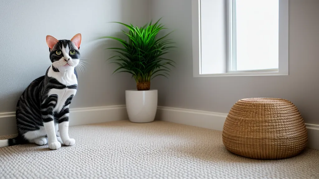 Bac à litière calme et dégagé, un repère essentiel pour le bien-être du chat