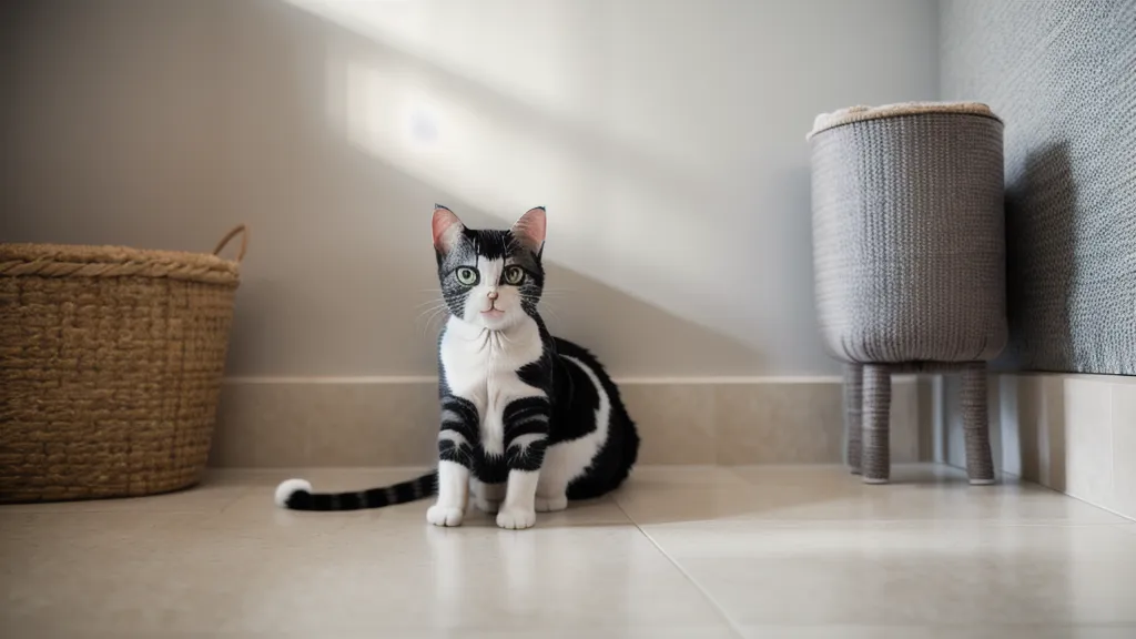 Installation de deux bacs à litière séparés dans l'appartement, une astuce contre le stress et la malpropreté du chat