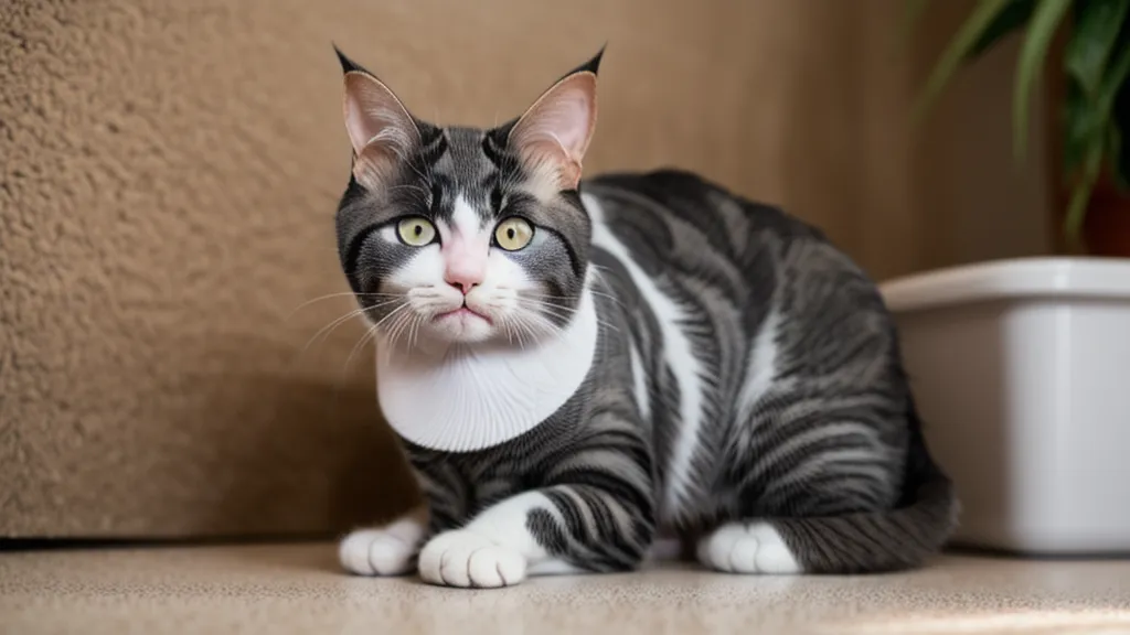 Bac à litière propre installé dans un coin calme pendant la transition de litière du chat